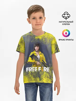 Детская базовая футболка / GARENA FREEFIRE | БАТЛГРАУНД