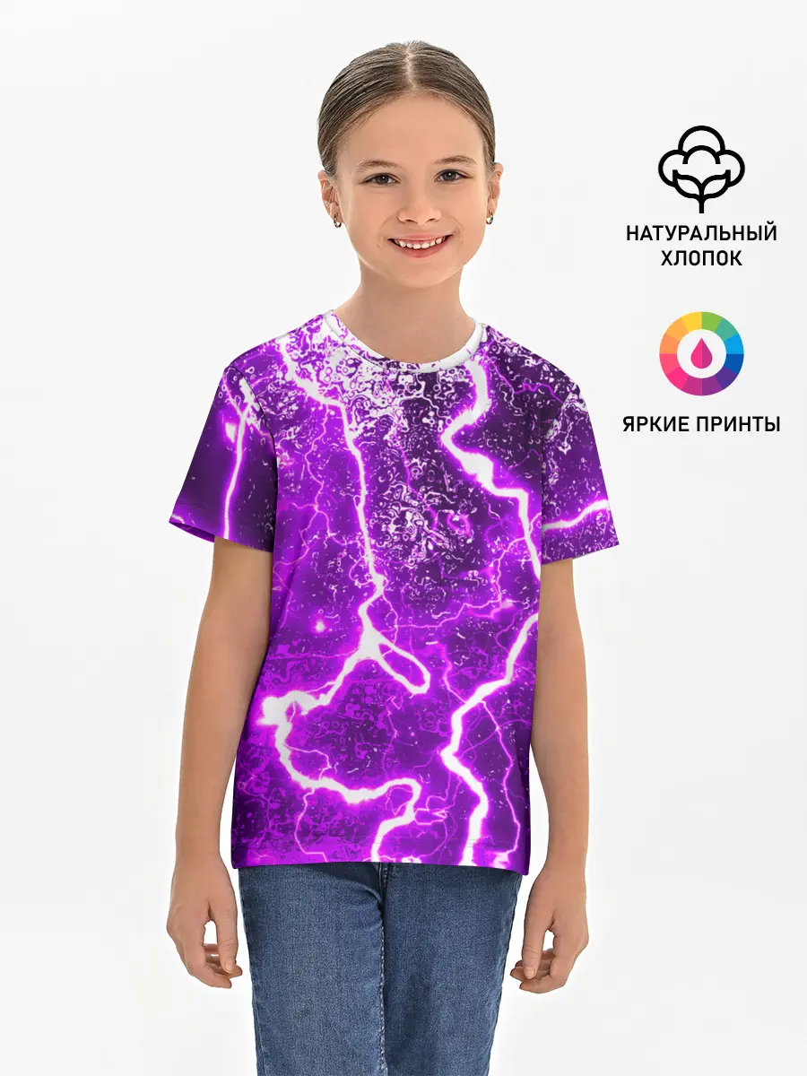 Детская базовая футболка / НЕОНОВЫЙ STORM