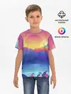 Детская базовая футболка / Красочные Горы