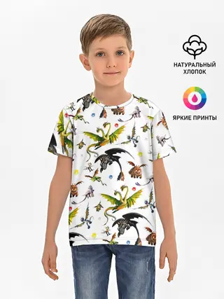 Детская базовая футболка / Как приручить дракона