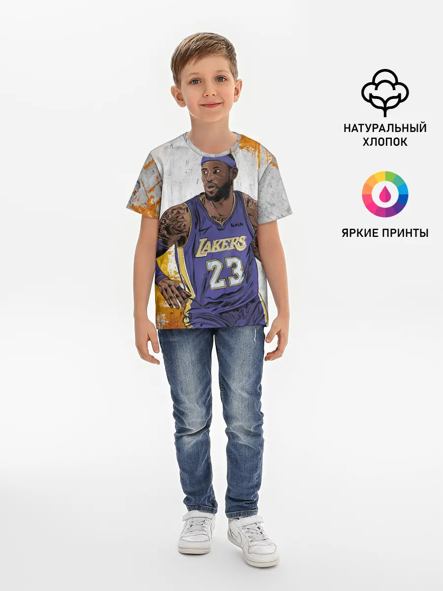 Детская базовая футболка / Леброн Джеймс