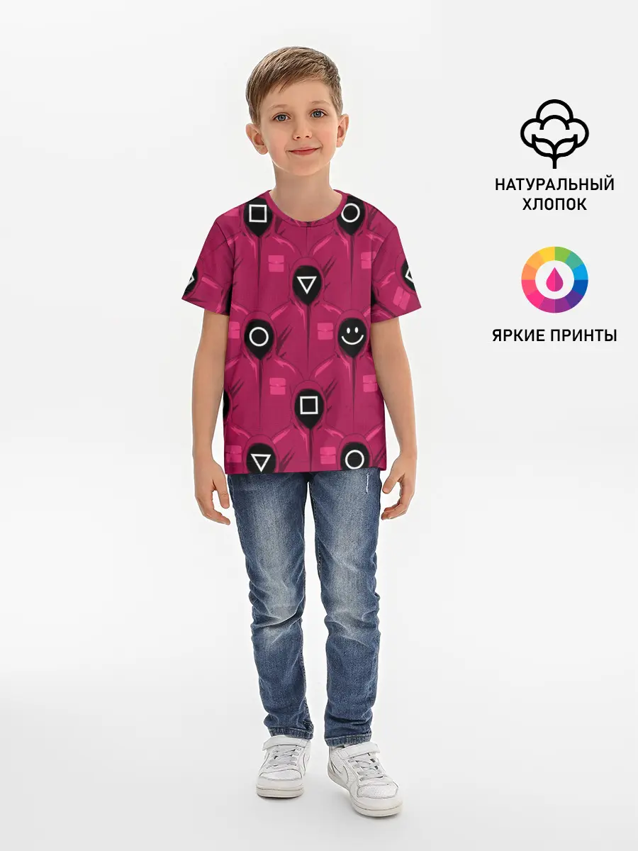 Детская базовая футболка / СОТРУДНИКИ ИГРЫ В КАЛЬМАРА