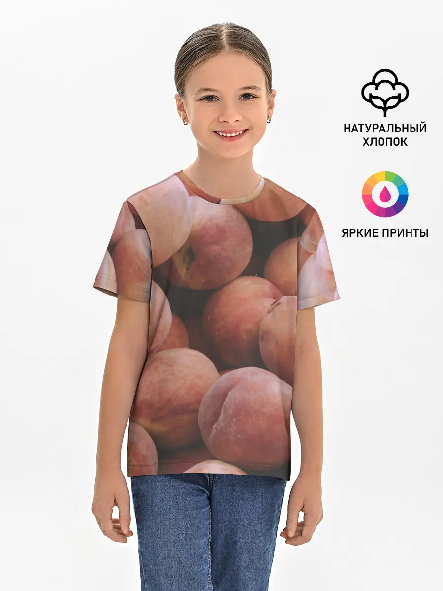 Детская базовая футболка / Персики.