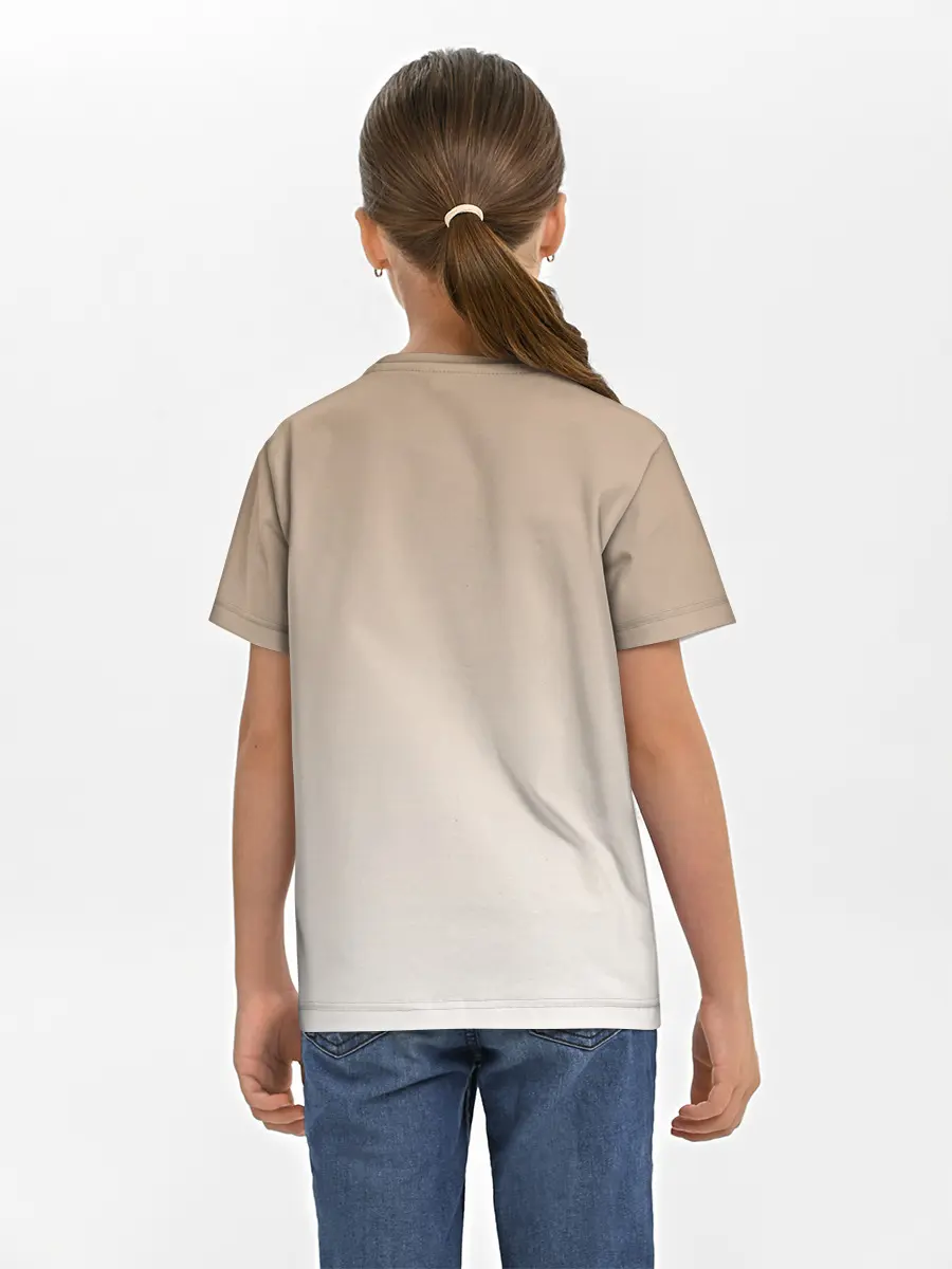 Детская базовая футболка / сова котик аниме