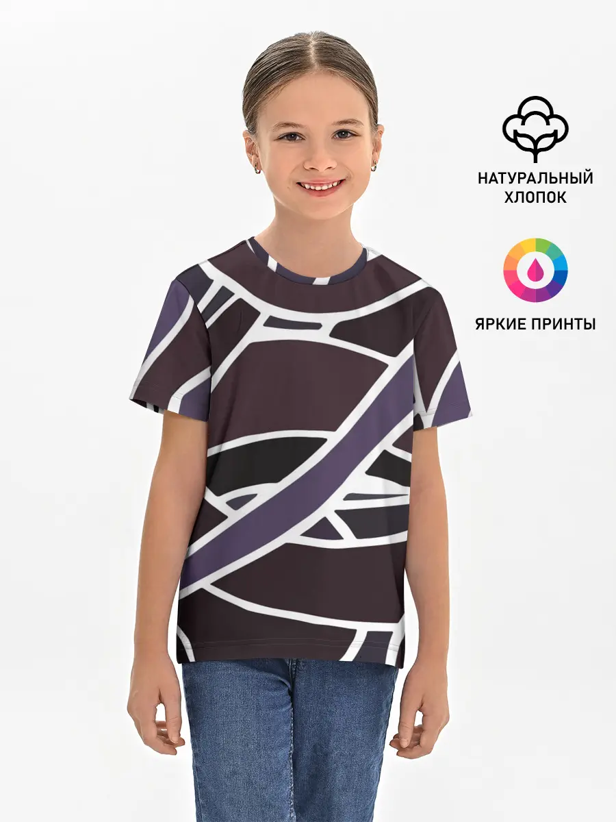 Детская базовая футболка / Линейная текстура