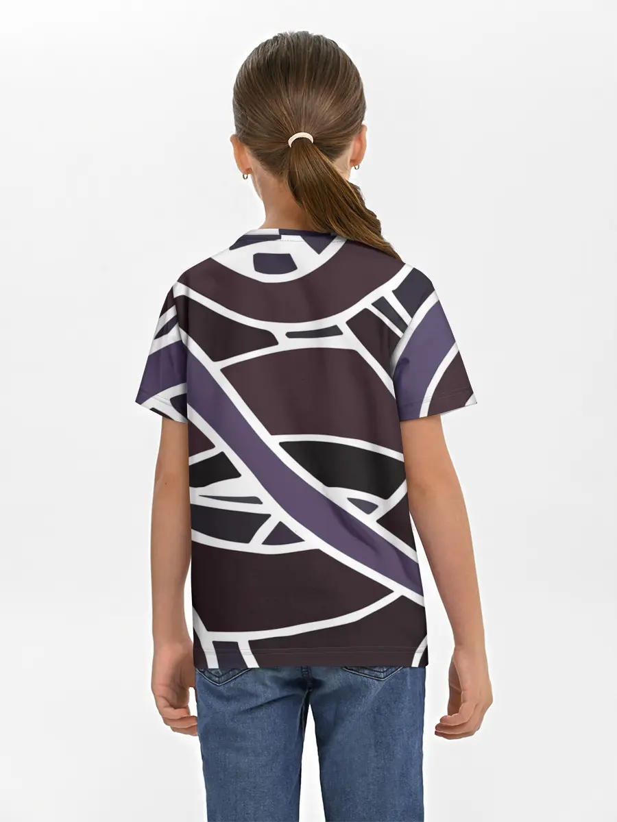 Детская базовая футболка / Линейная текстура