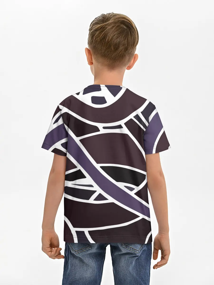Детская базовая футболка / Линейная текстура