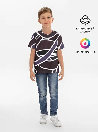 Детская базовая футболка / Линейная текстура