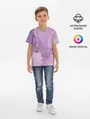Детская базовая футболка / Сиреневые разводы краски