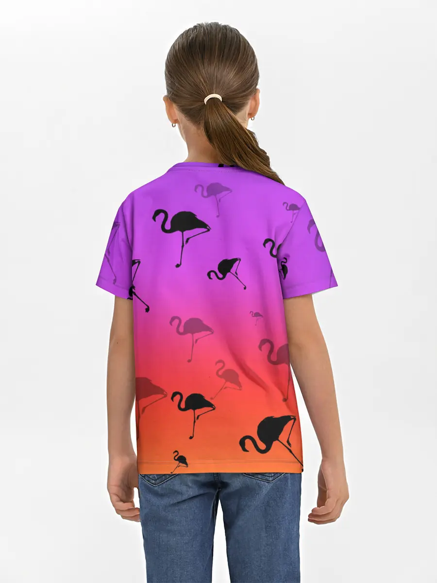 Детская базовая футболка / Фламинго