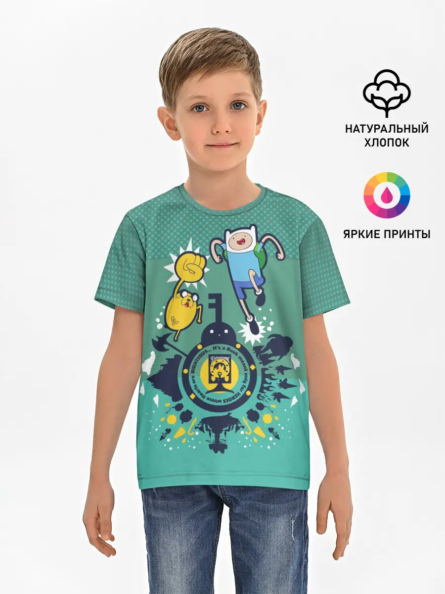Детская базовая футболка / Финн и Джейк