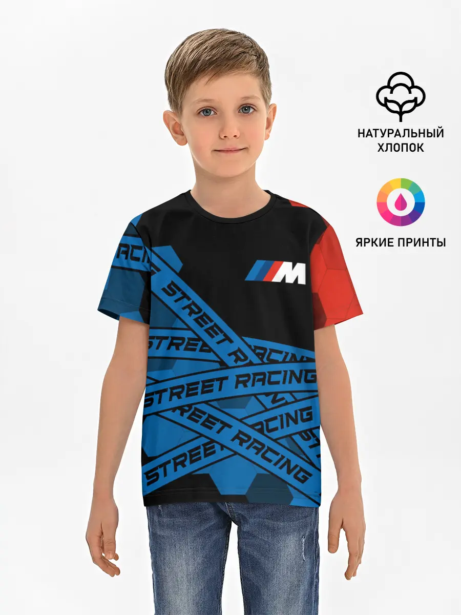 Детская базовая футболка / BMW - Racing