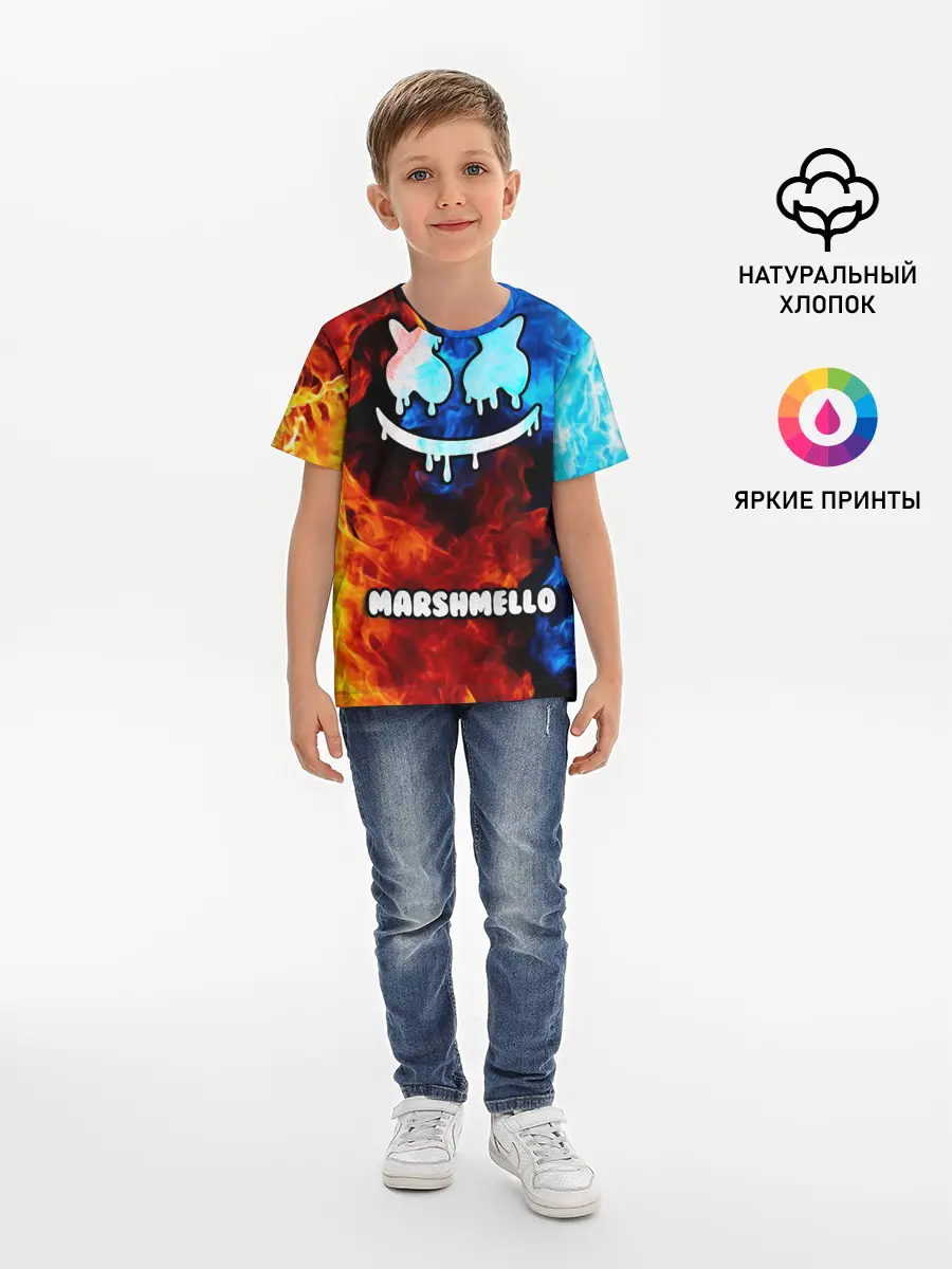 Детская базовая футболка / РЮКЗАК MARSHMELLO