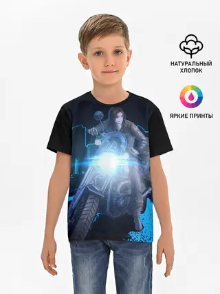 Детская базовая футболка / Баджи На Байке