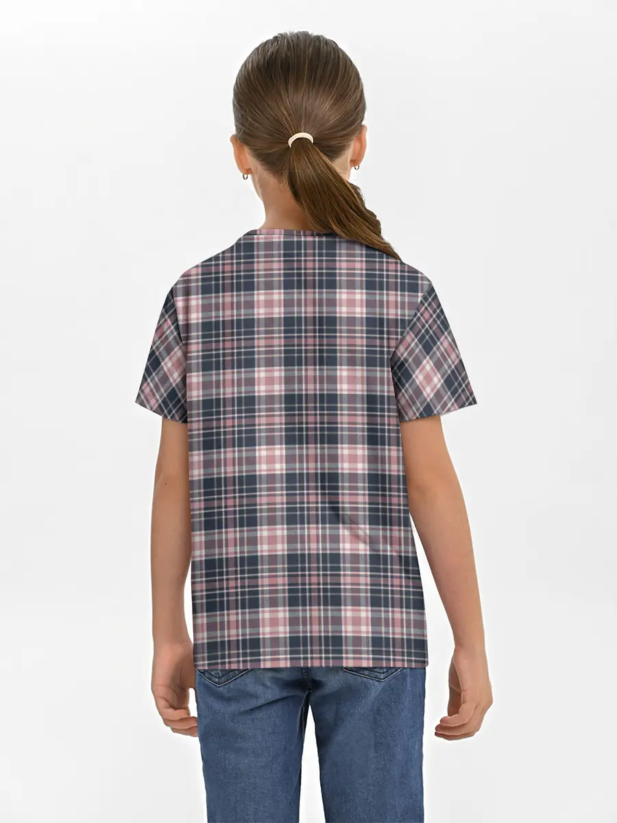 Детская базовая футболка / Клеточный узор