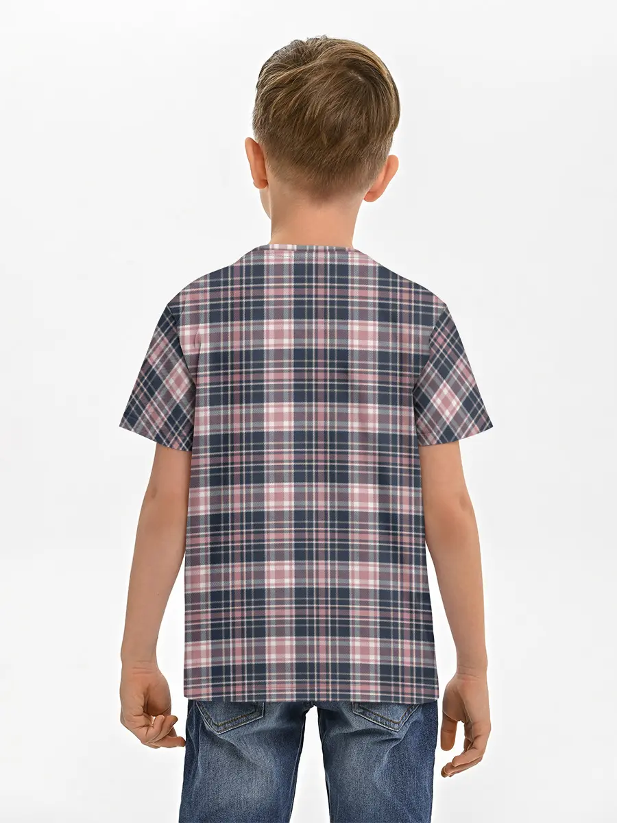 Детская базовая футболка / Клеточный узор