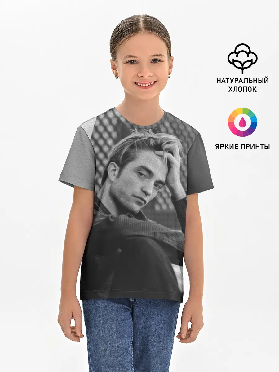Детская базовая футболка / Роберт Паттинсон