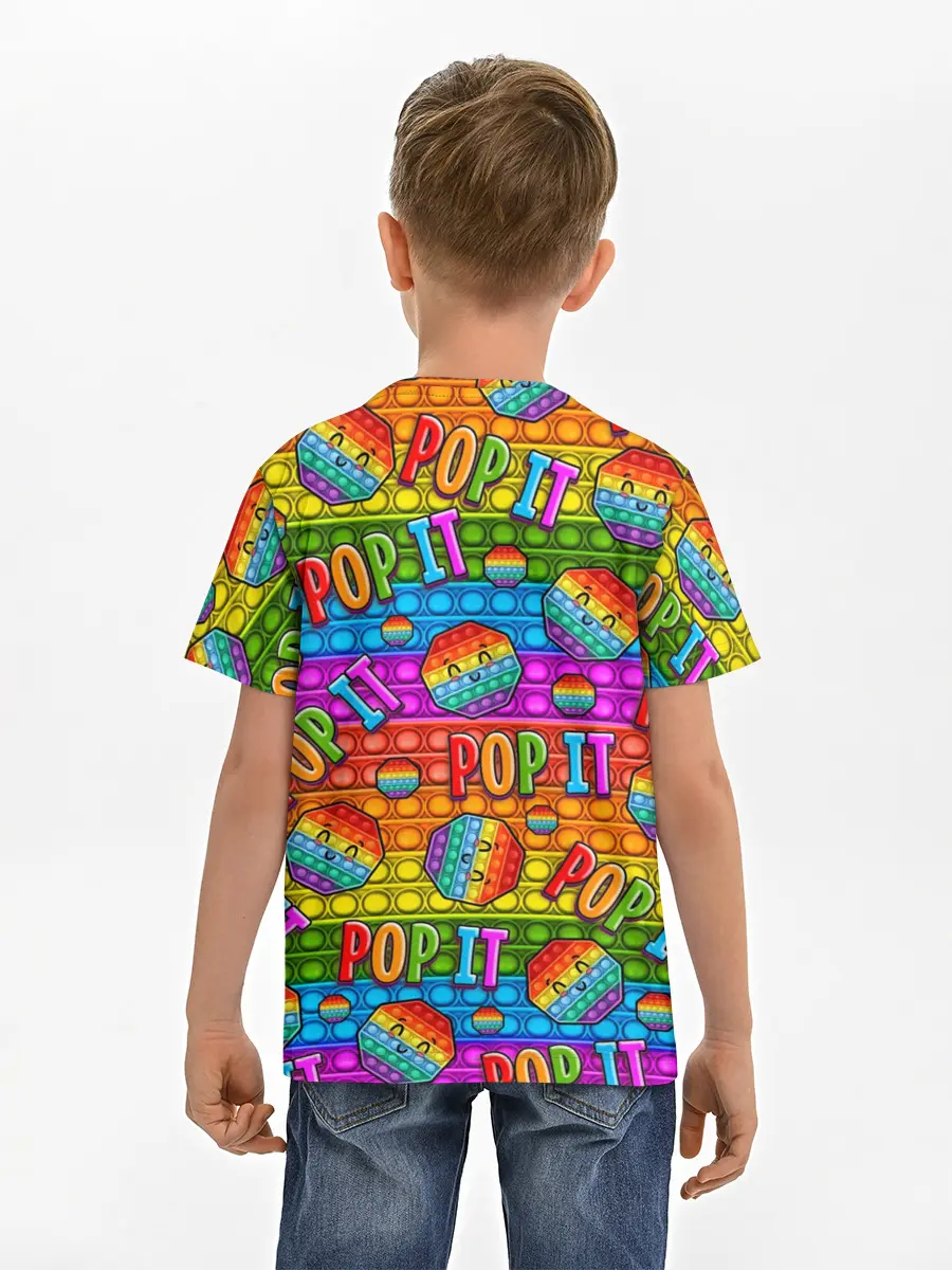 Детская базовая футболка / POP IT SMILE | ПОП ИТ ПУПЫРКА