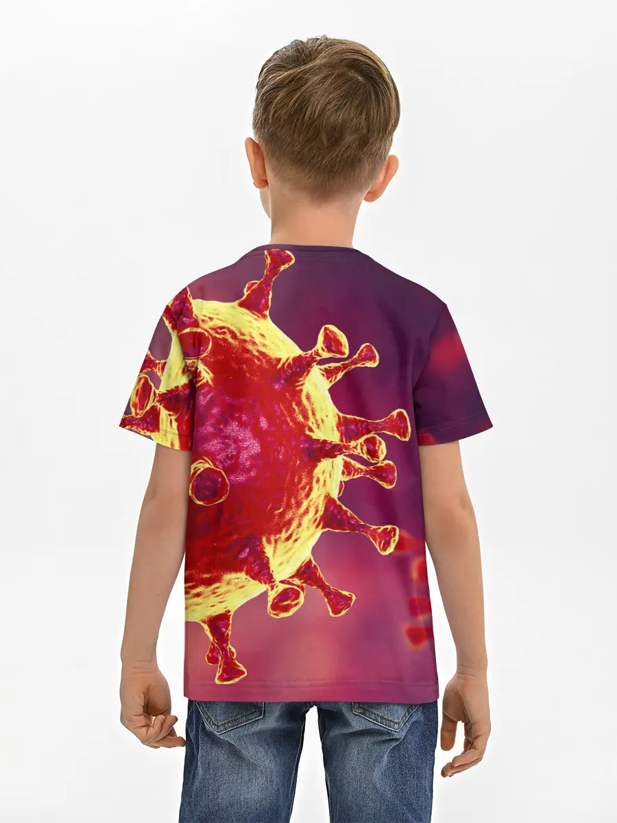 Детская базовая футболка / Коронавирус