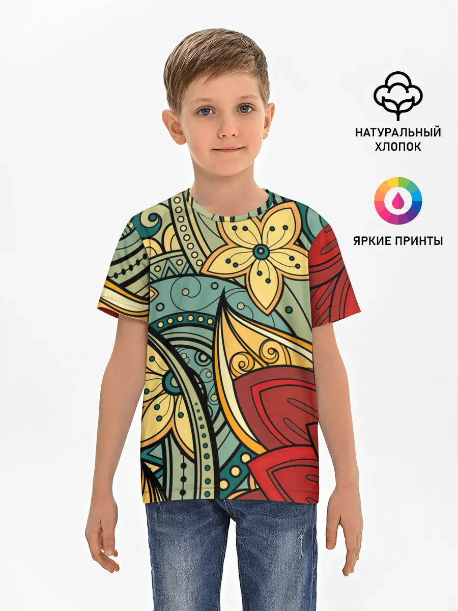 Детская базовая футболка / Векторная клумба