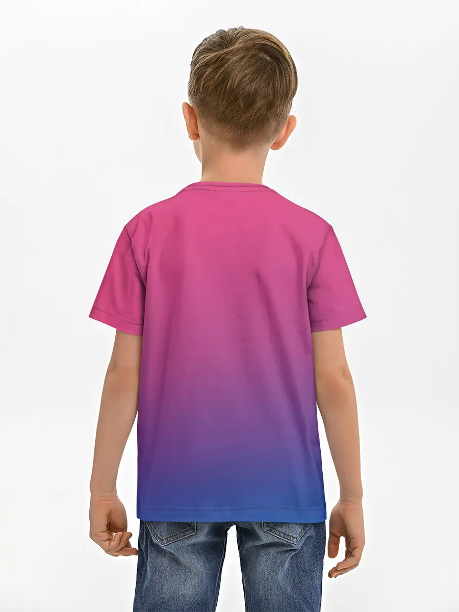 Детская базовая футболка / Зеленый и Желтый