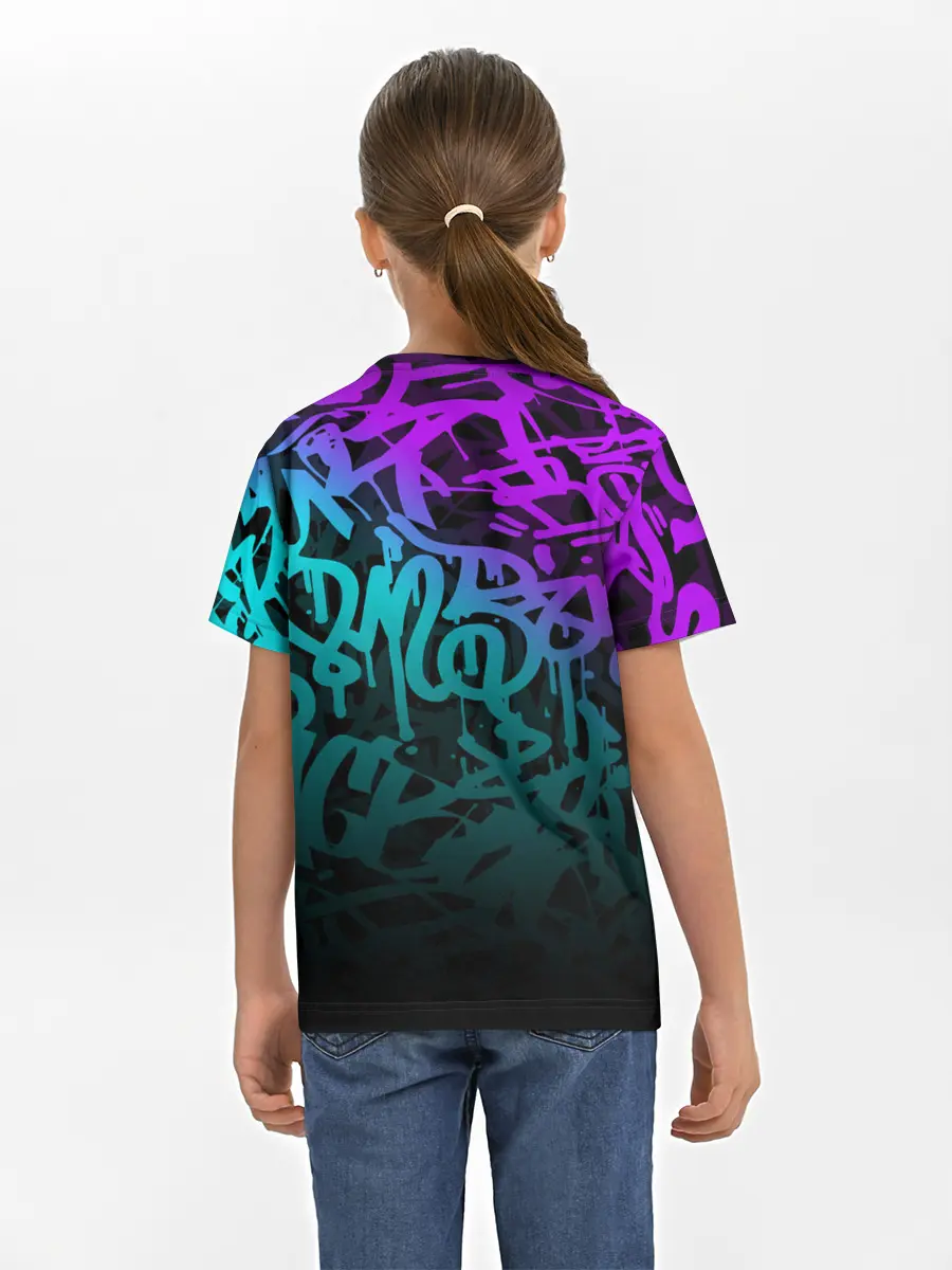 Детская базовая футболка / НЕОНОВОЕ ГРАФФИТИ / NEON