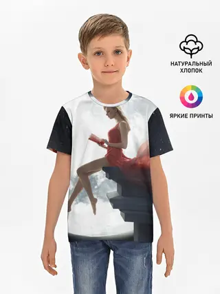 Детская базовая футболка / На Луне