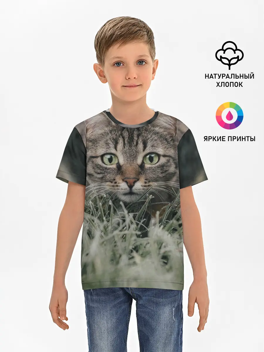 Детская базовая футболка / Кошка