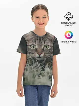 Детская базовая футболка / Кошка