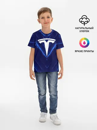 Детская базовая футболка / TESLA