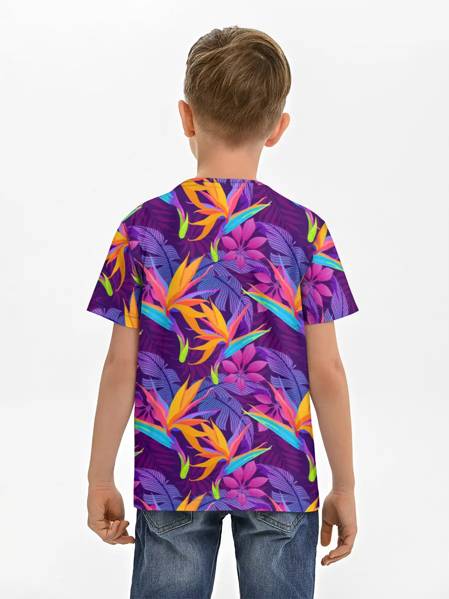 Детская базовая футболка / Тропические листья
