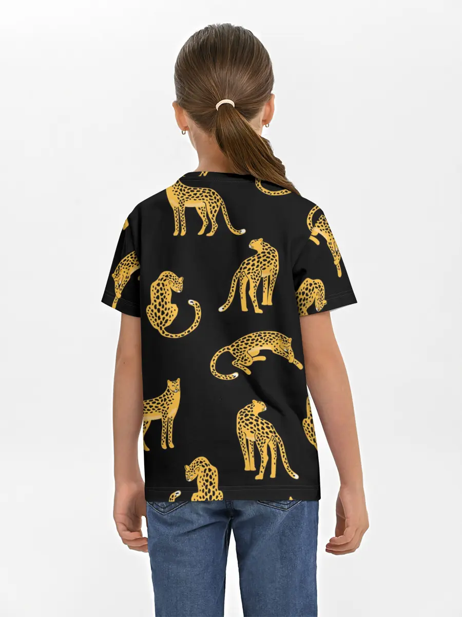 Детская базовая футболка / Леопарды