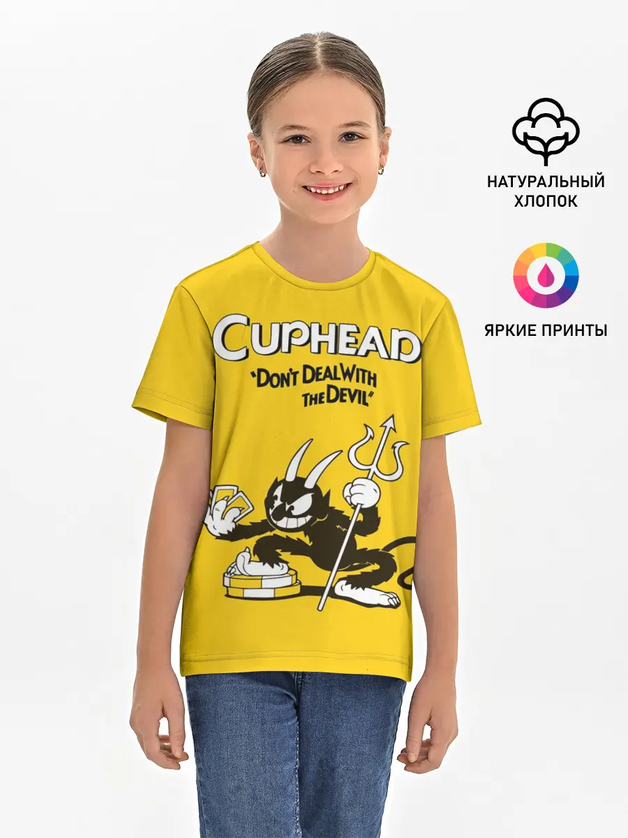 Детская базовая футболка / Cuphead