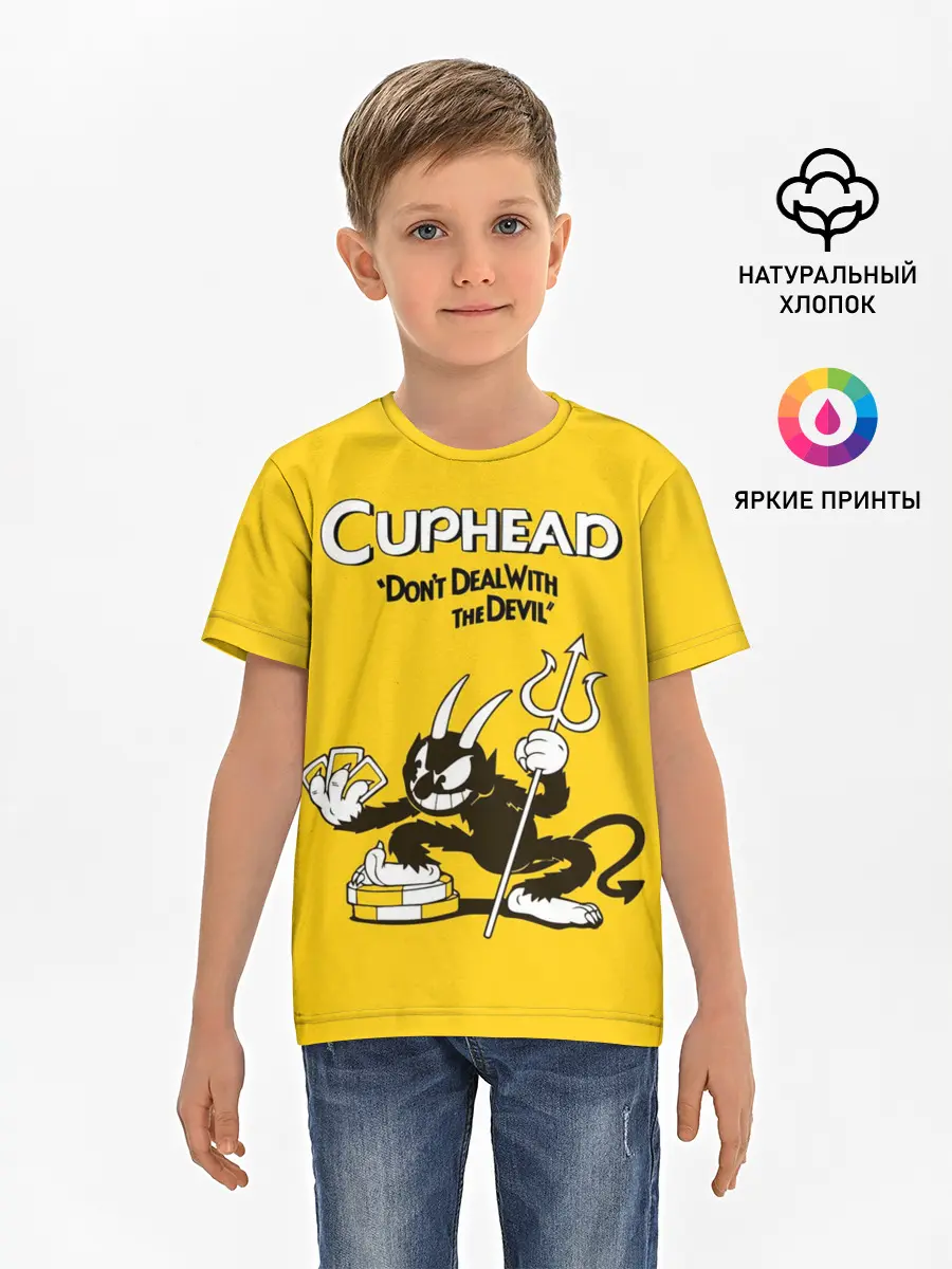 Детская базовая футболка / Cuphead