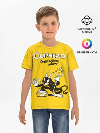 Детская базовая футболка / Cuphead