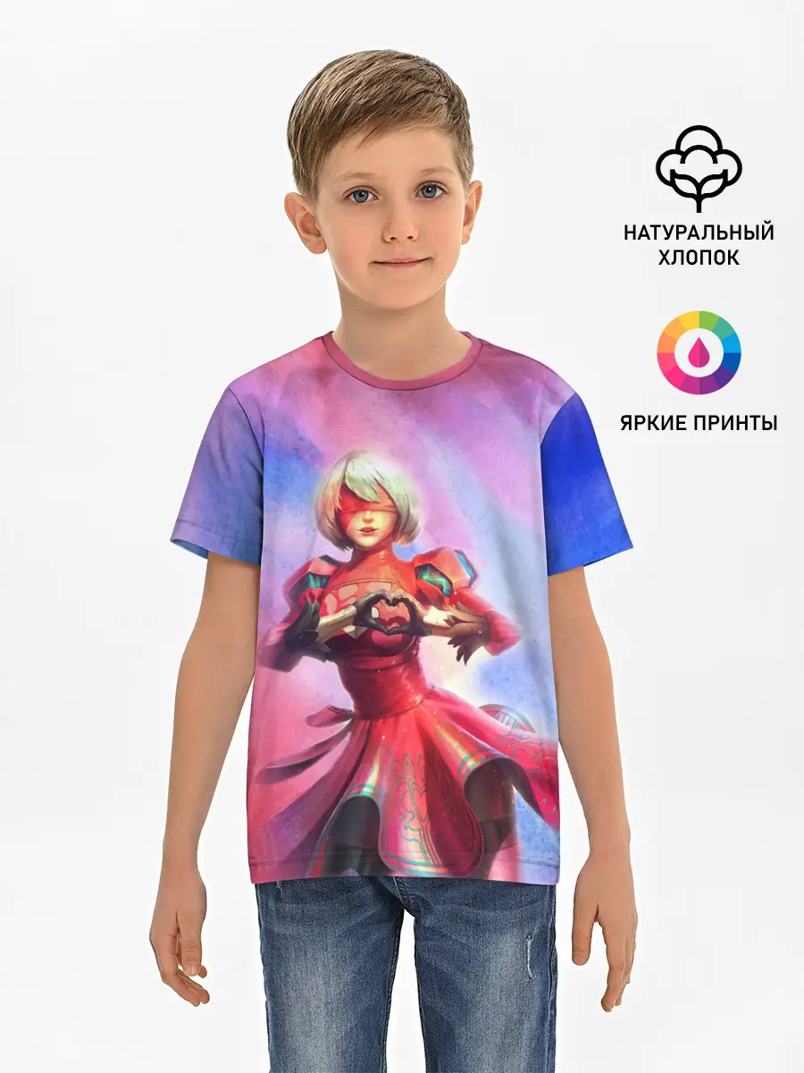 Детская базовая футболка / 2B Love | Nier Automata