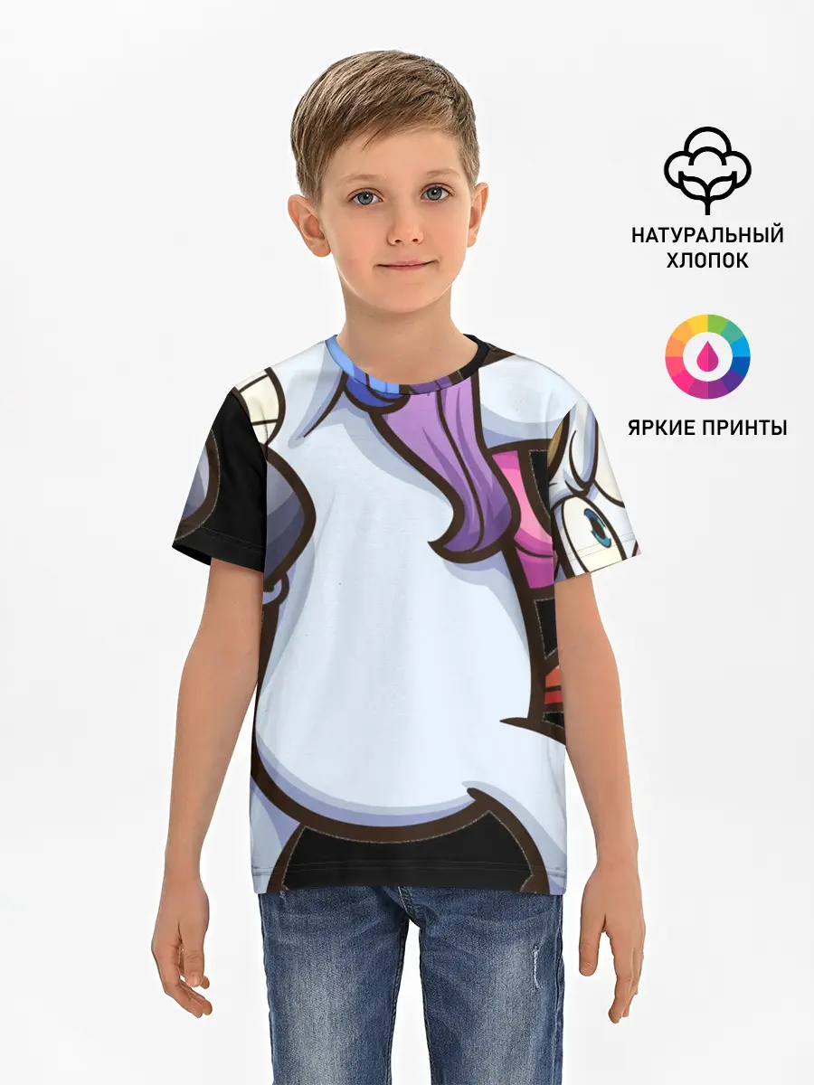 Детская базовая футболка / Единорог - танцор ДАБ