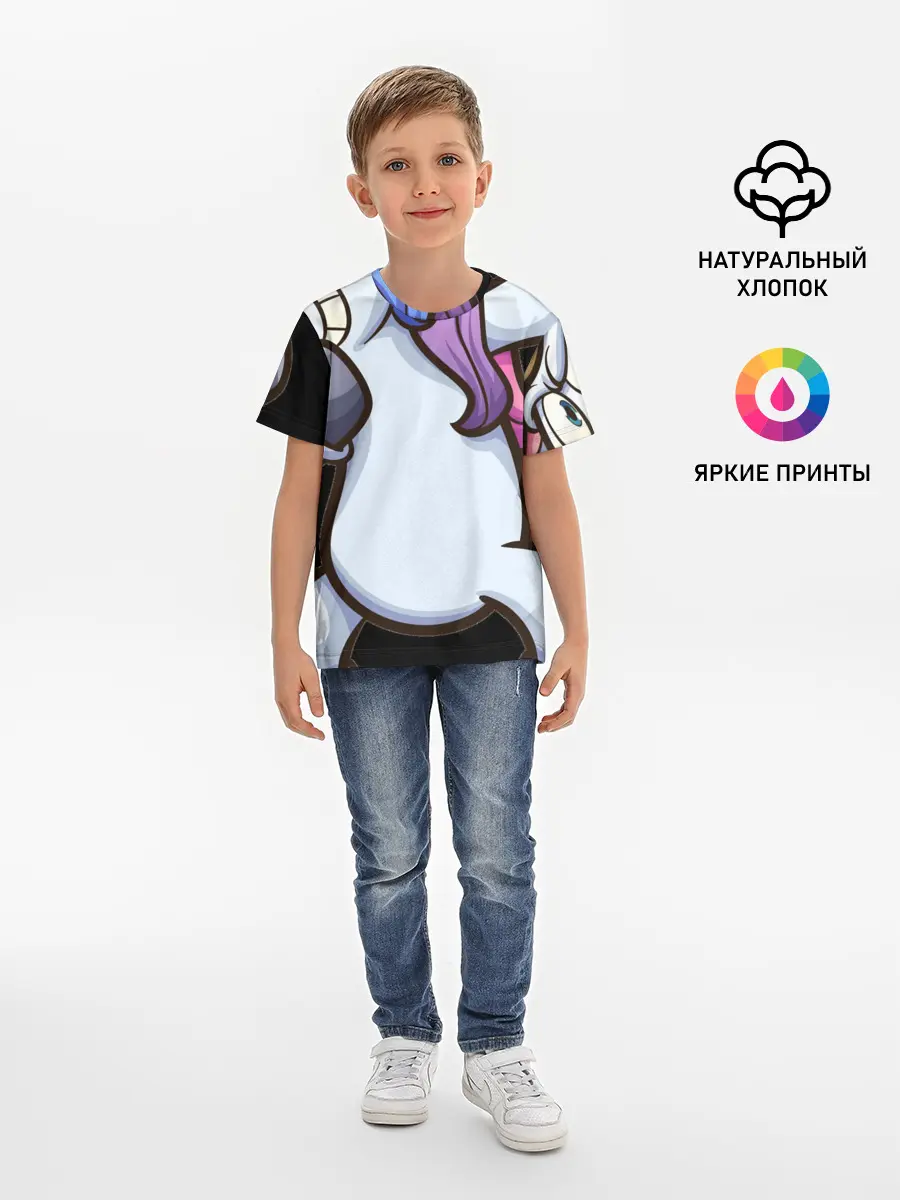 Детская базовая футболка / Единорог - танцор ДАБ