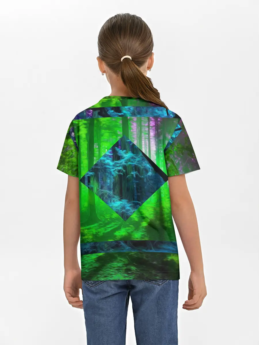 Детская базовая футболка / ПСИХОДЕЛИЯ ЛЕСА