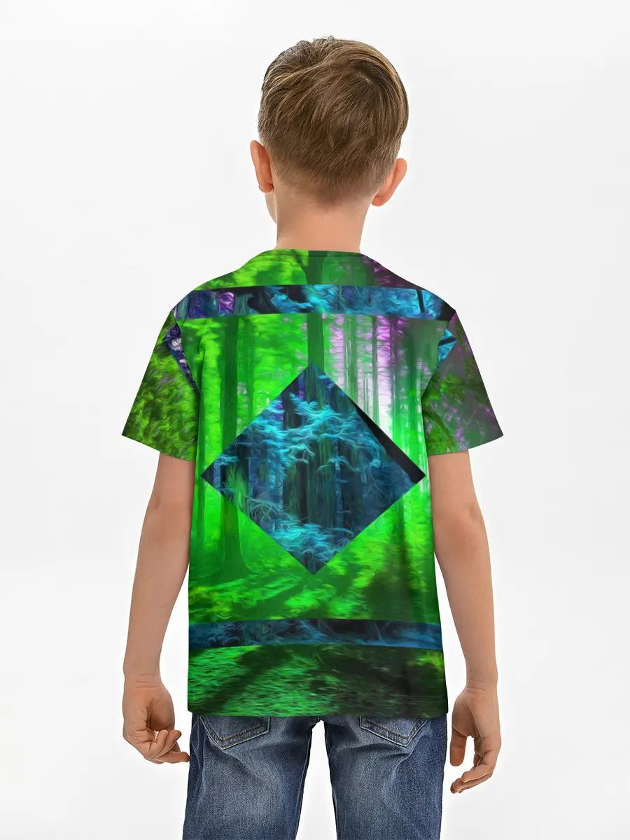 Детская базовая футболка / ПСИХОДЕЛИЯ ЛЕСА