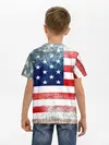 Детская базовая футболка / Америка Флаг
