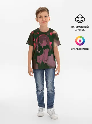 Детская базовая футболка / Аниме девушка