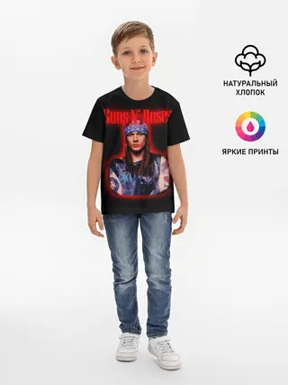 Детская базовая футболка / Guns n roses + Спина