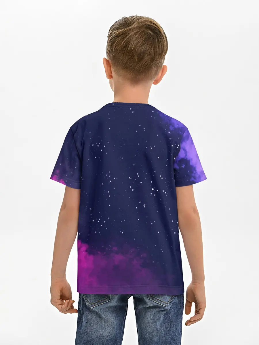 Детская базовая футболка / Ламы фортнайт в космосе