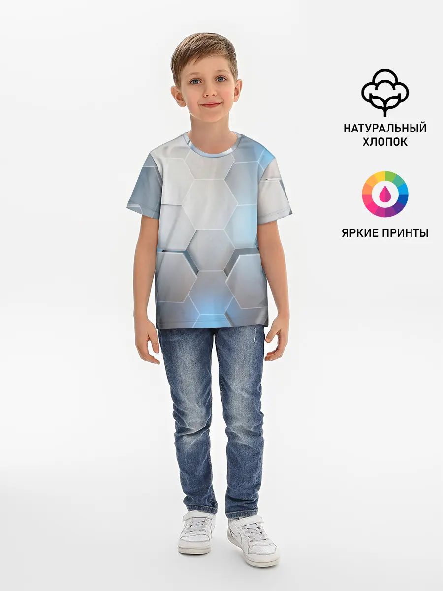 Детская базовая футболка / 3D соты