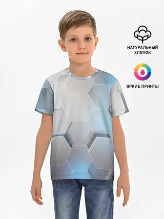 Детская базовая футболка / 3D соты