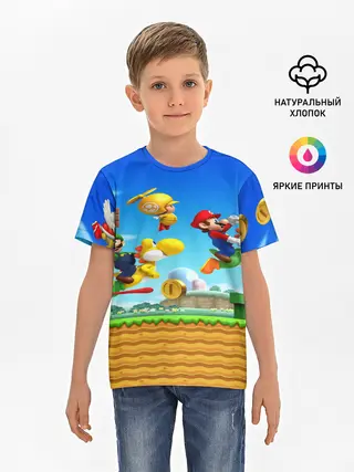 Детская базовая футболка / Марио