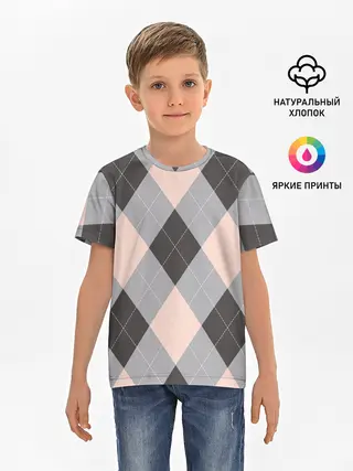 Детская базовая футболка / Шотландка | Tartan