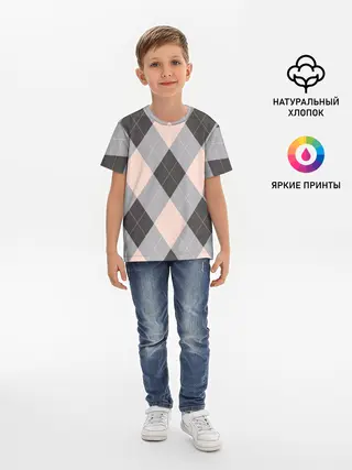 Детская базовая футболка / Шотландка | Tartan