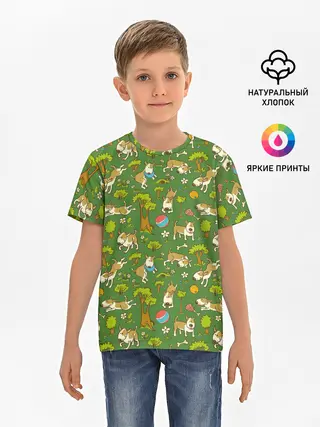 Детская базовая футболка / Забавные собаки